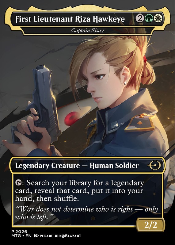 Captain Sisay (First Lieutenant Riza Hawkeye)