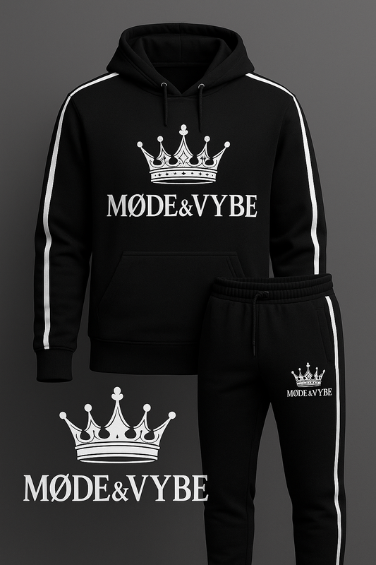 Crown Tracksuit — Black/Gold