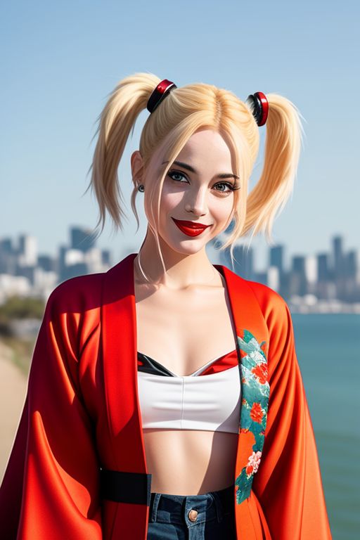 Harley-Quinn-wearing-a-kimono-3