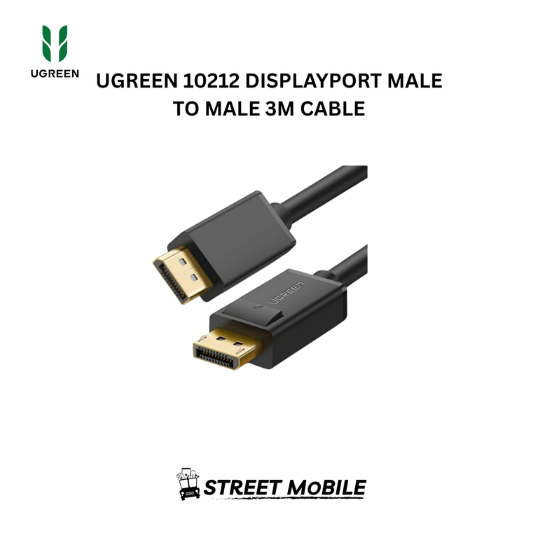 UGREEN DISPLAY PORT MALE TO MALE  CABLE (3M)