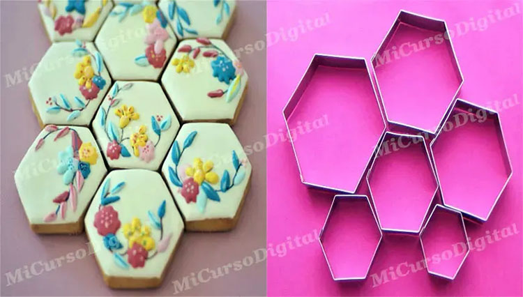 Cortador En acero inoxidable Hexágonos para Repostería y Manualidades