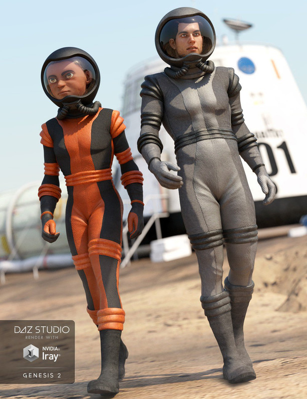 00 daz3d retro space suit