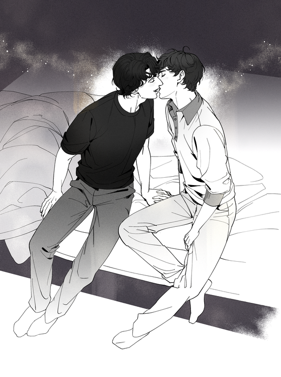 Noah and Finn scene art
