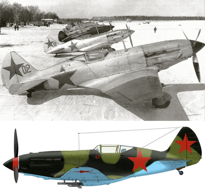 Mikoyan-Gurevich-MiG-3-12GvIAP-Red-47-at-Vnukovo-Moscow-7th-Mar-1942-0A