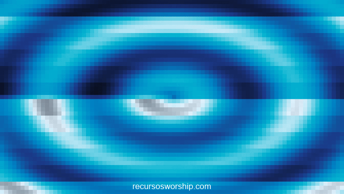 loop vj píxeles teal azul efecto lente