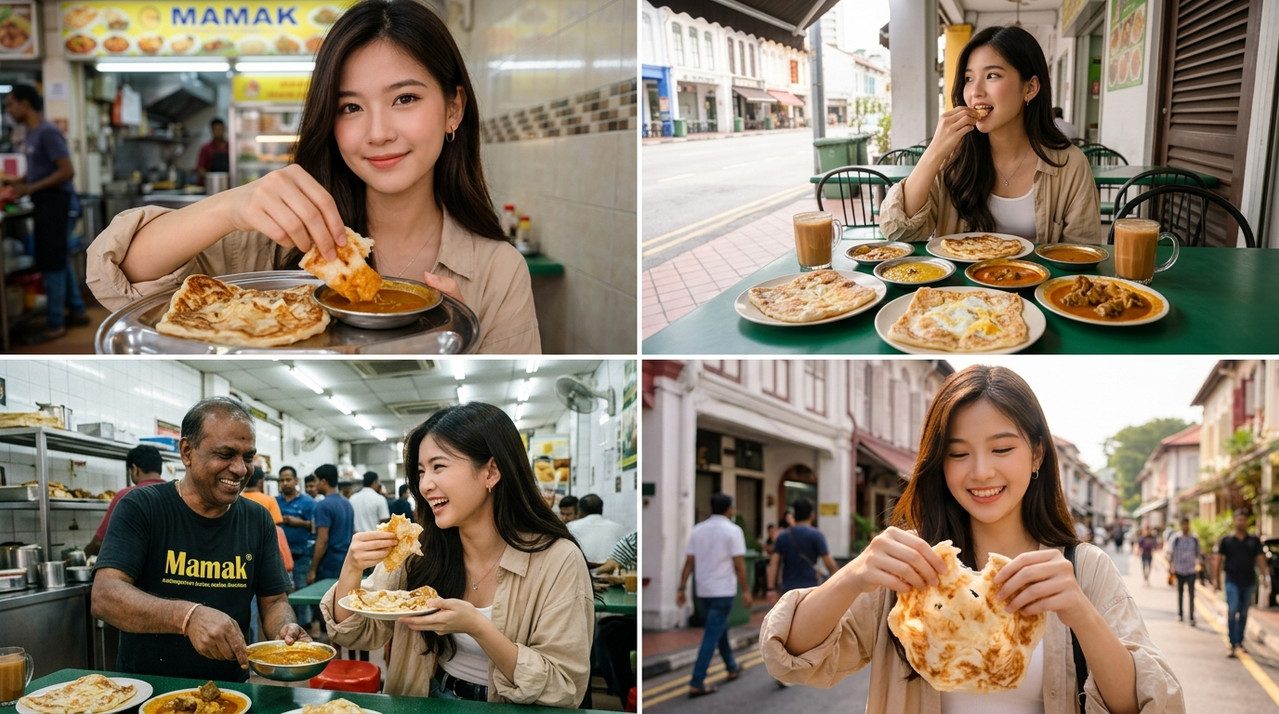 Woman eating prata singapore 1d3463230f