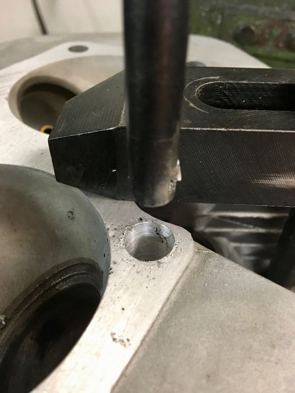 boring for head bolt sleeve