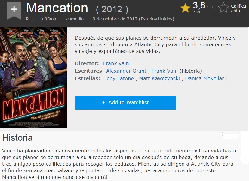 Mancation 2012 dvdrip latino