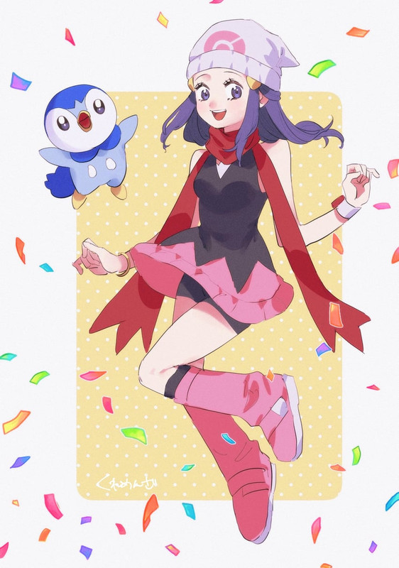 dawn-and-piplup-pokemon-and-3-more-drawn