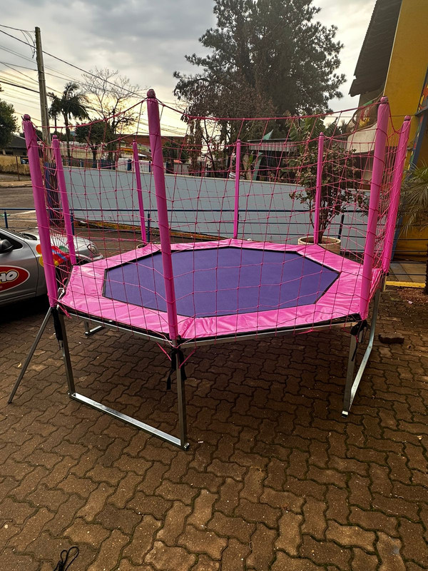 Cama Elástica Rosa Octagonal 3