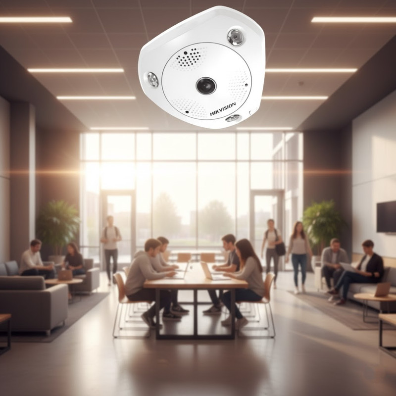 Câmera Ip Hikvision Ds-2Cd63C5G0-Is Fisheye 12Mp