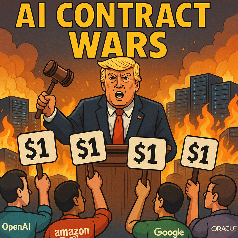 A Guerra dos Contratos de IA: Big Techs em Disputa pelo Favor de Trump