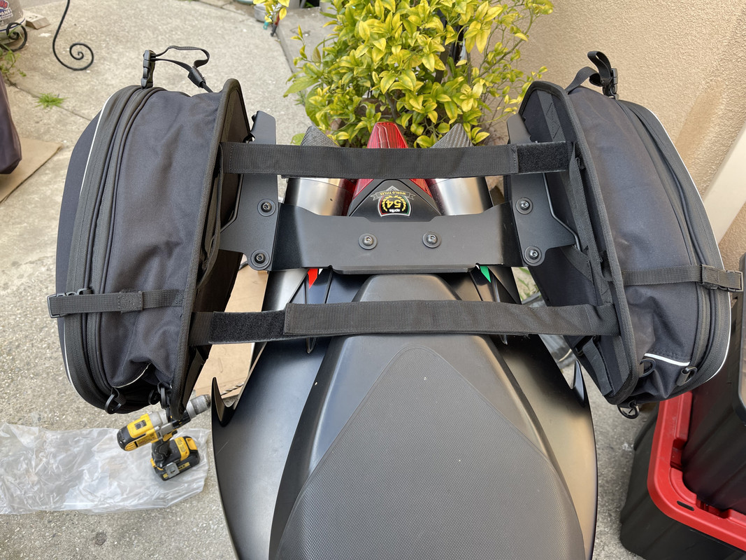 Rack with bags (top view)