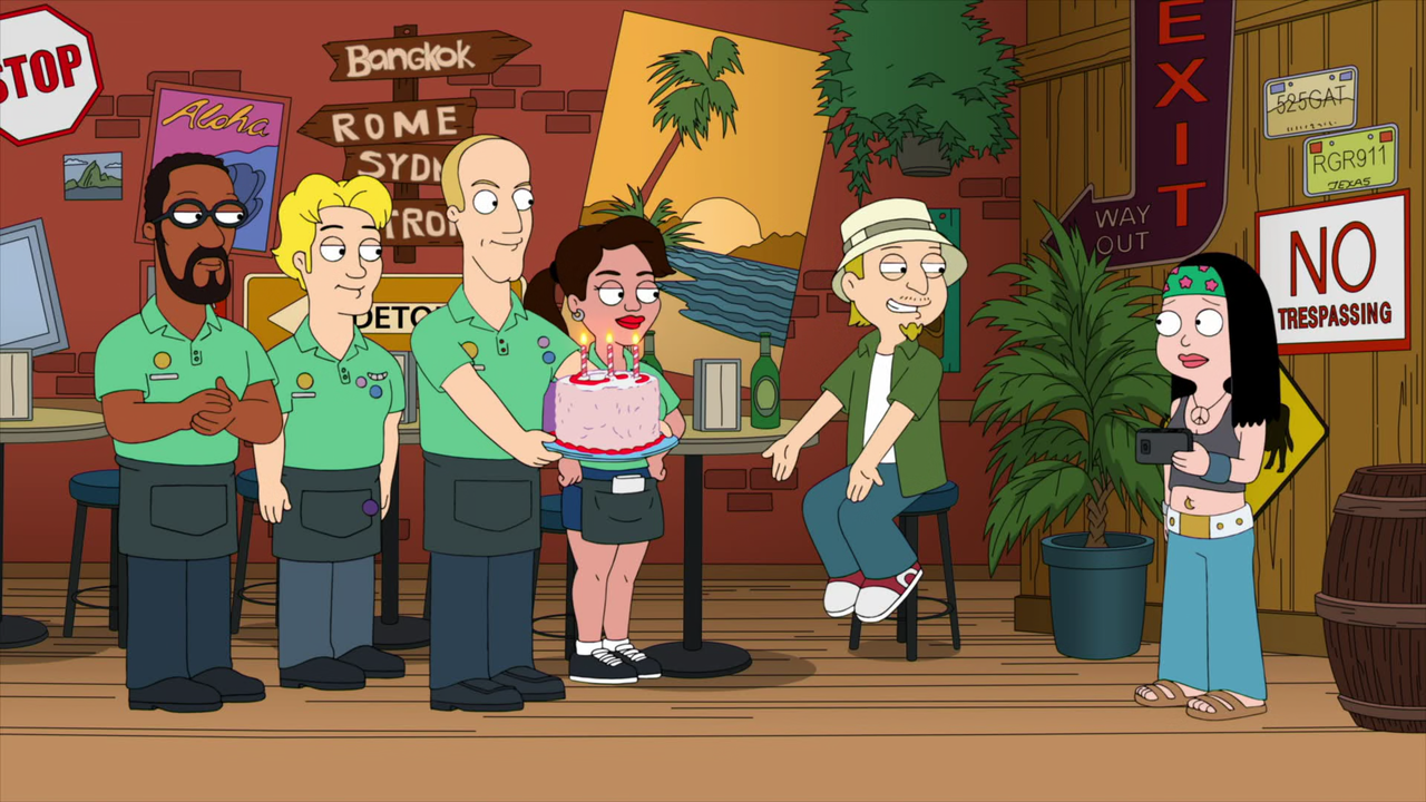 American Dad 2005 S17E06 One Fish Two Fish 1080p AMZN Webrip x265 10bit EAC3 5 1 Goki TAoE mkv