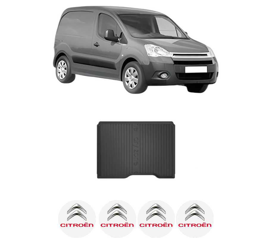 Tavita Portbagaj CITROEN BERLINGO Box Body/MPV (B9) din 2008-2021, Protectie Portbagaj Auto, 4x Stickere auto cu CITROEN