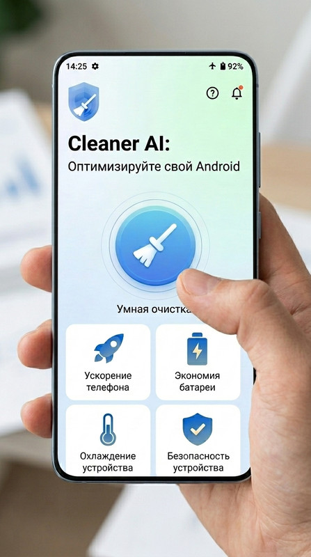 Главный экран Cleaner AI