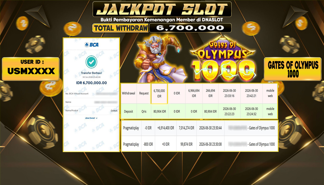 JACKPOT SLOT GATES OF OLYMPUS 1OOO 30 JUNE 2026