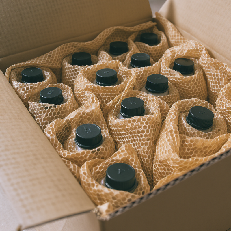 Безопасная доставка авто-присадок: сетчатая бумага для флаконов