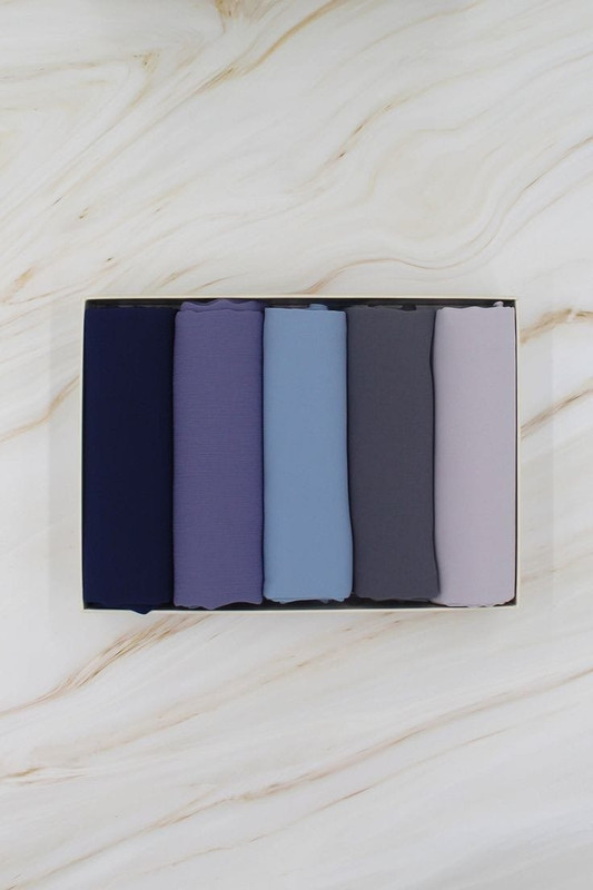 Box of 5- Georgette Hijabs