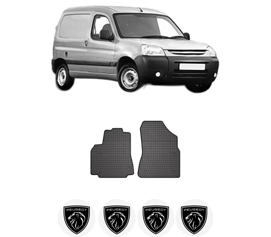 Set covorase presuri PEUGEOT PARTNER Box Body/MPV din 2008-2016, auto, din cauciuc thermoplastic, 4 Stickere auto cu PEUGEOT