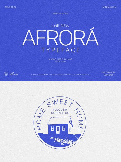 Afrora - Vintage Print Font