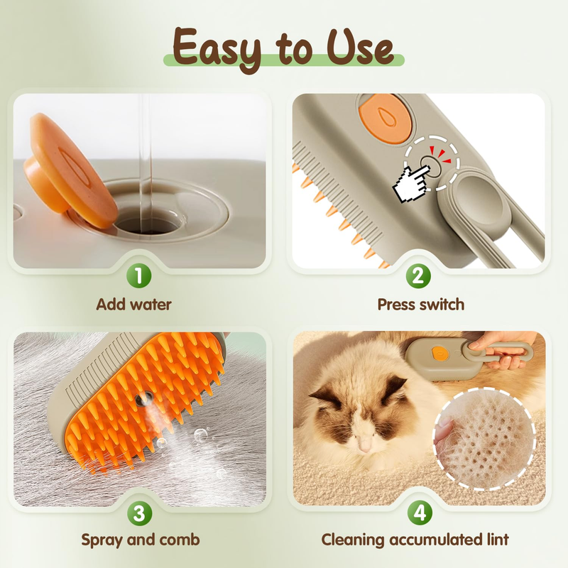 Grooming Brush in use on a dog