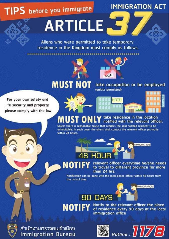 Thai Immigration Section 37