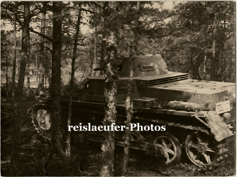 Panzer im Wald, Großes Orig. Photo um 1940