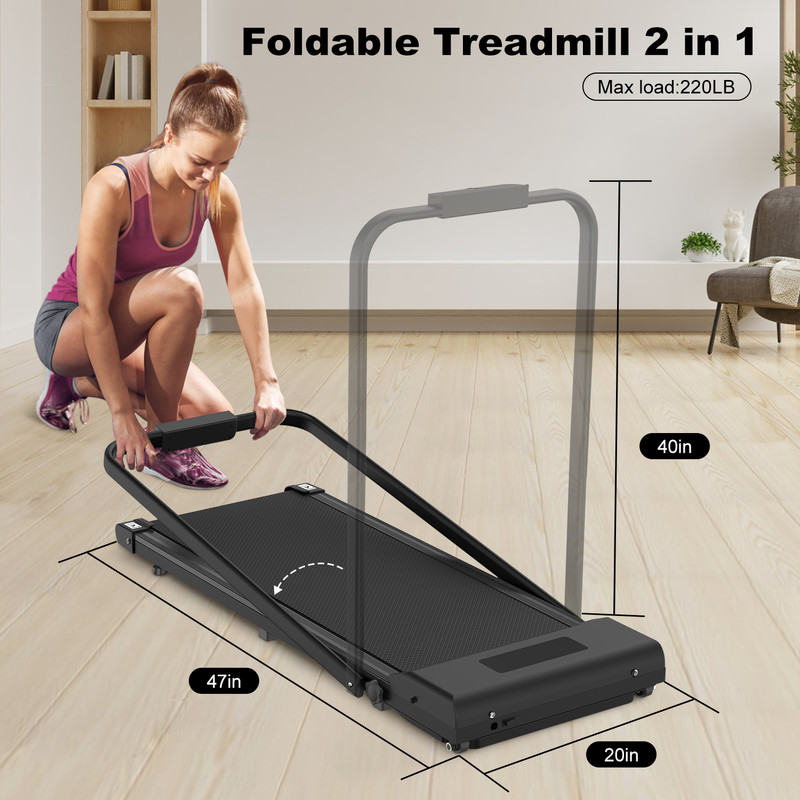Bigzzia 2 In 1 Tapis Roulant Elettrico Pieghevole,Walking Pad 10 Km/h,Tappeto Corsa Extra Large 42CM,con Telecomando E Display LCD,Telaio Rinforzato And 220LB Max Weight For Home Office Exercise Nero 14 Bigzzia 2 In 1 Tapis Roulant Elettrico Pieghevole,Walking Pad 10 Km/h,Tappeto Corsa Extra Large 42CM,con Telecomando E Display LCD,Telaio Rinforzato And 220LB Max Weight For Home Office Exercise Nero -Armonia Casa