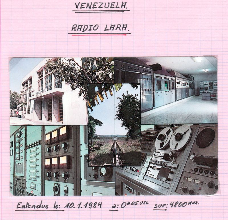 QSL R.LARA (Vénézuela) QSL-R-LARA