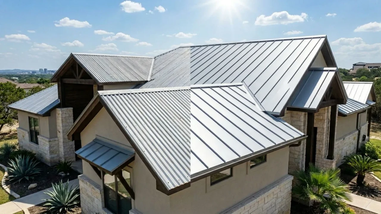 Standing seam vs corrugated metal roof cost comparison San Antonio Texas