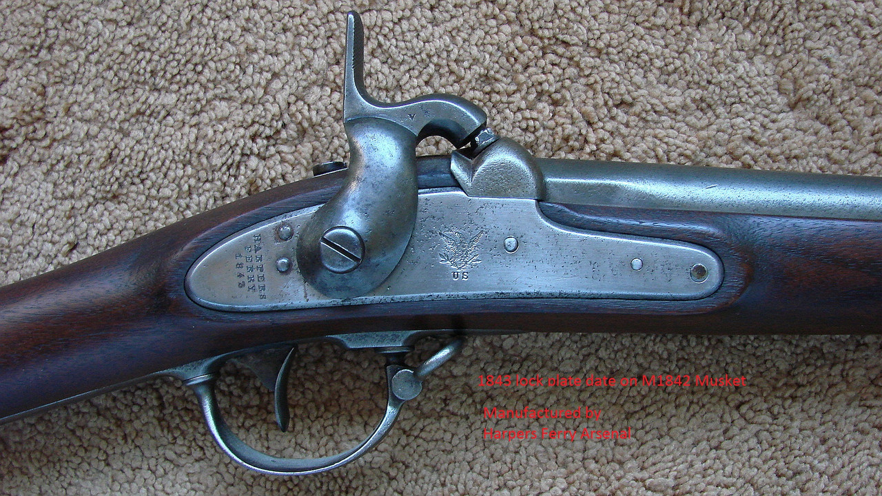 1843 lock plate date on Harpers Ferry M1842 musket