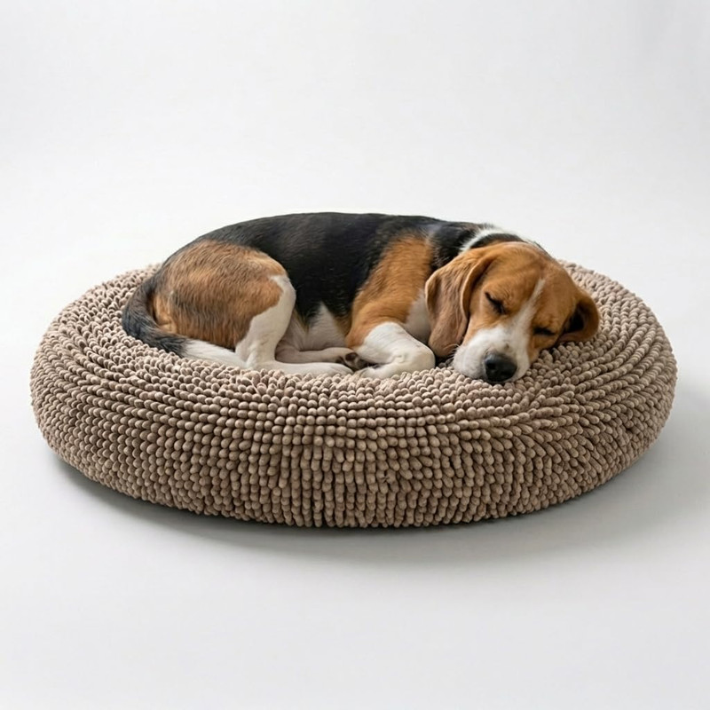 Muddy Mat Cloud K-9 Donut Bed Removable Cover Beige
