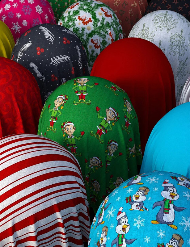 Christmas Cotton Fabric Iray Shaders 2024 Free Daz 3D Models