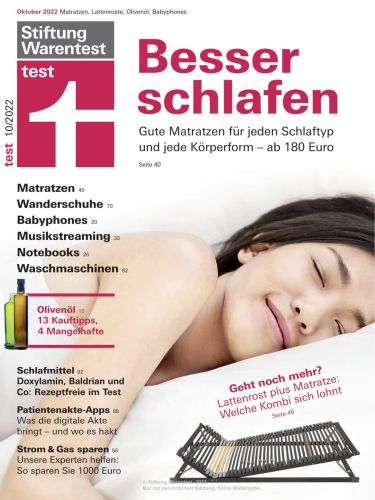 Cover: Stiftung Warentest Test Magazin Oktober No 10 2022