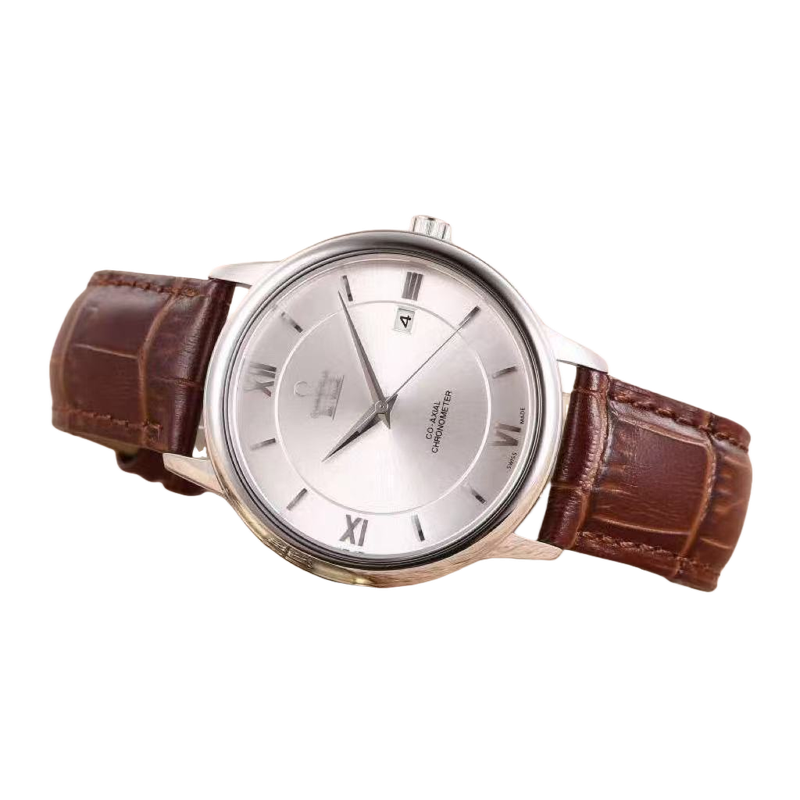 Omega Watch De Ville Leather Strap Brown