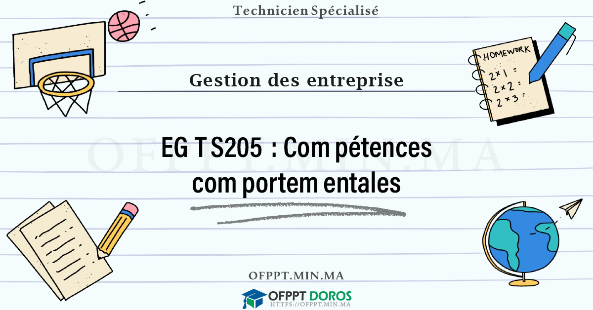 Sommaire détaillé du cours Compétences comportementales EGTS205 OFPPT - Structure du module