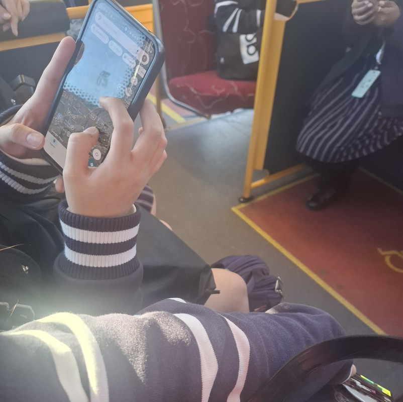 My friend laying on me on the bus home