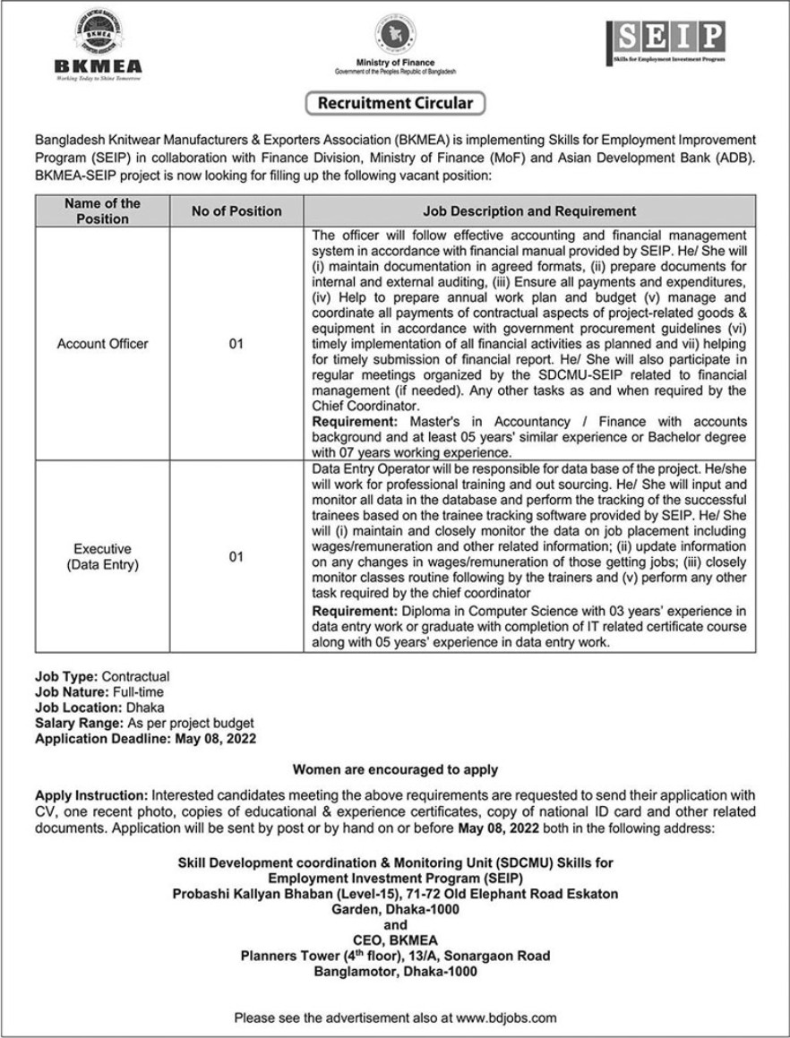 Ministry Of Finance Job Circular 