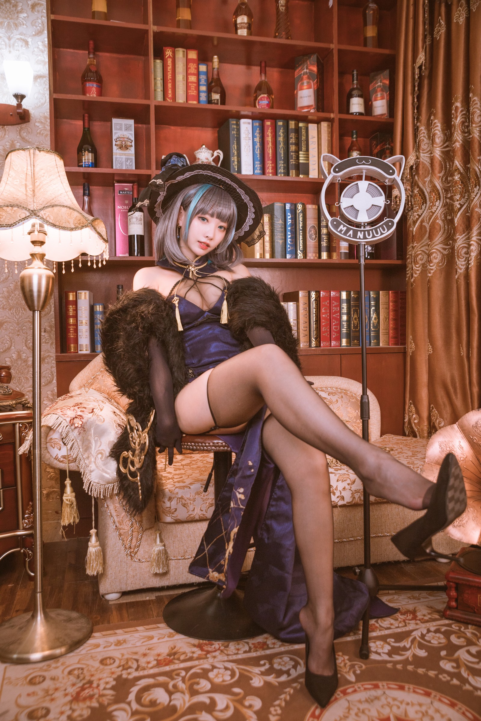 宮本桜 柴郡旗袍 Cosplay 写真｜音乐绚烂 Cait Sith 主题（20P｜409MB）插图4