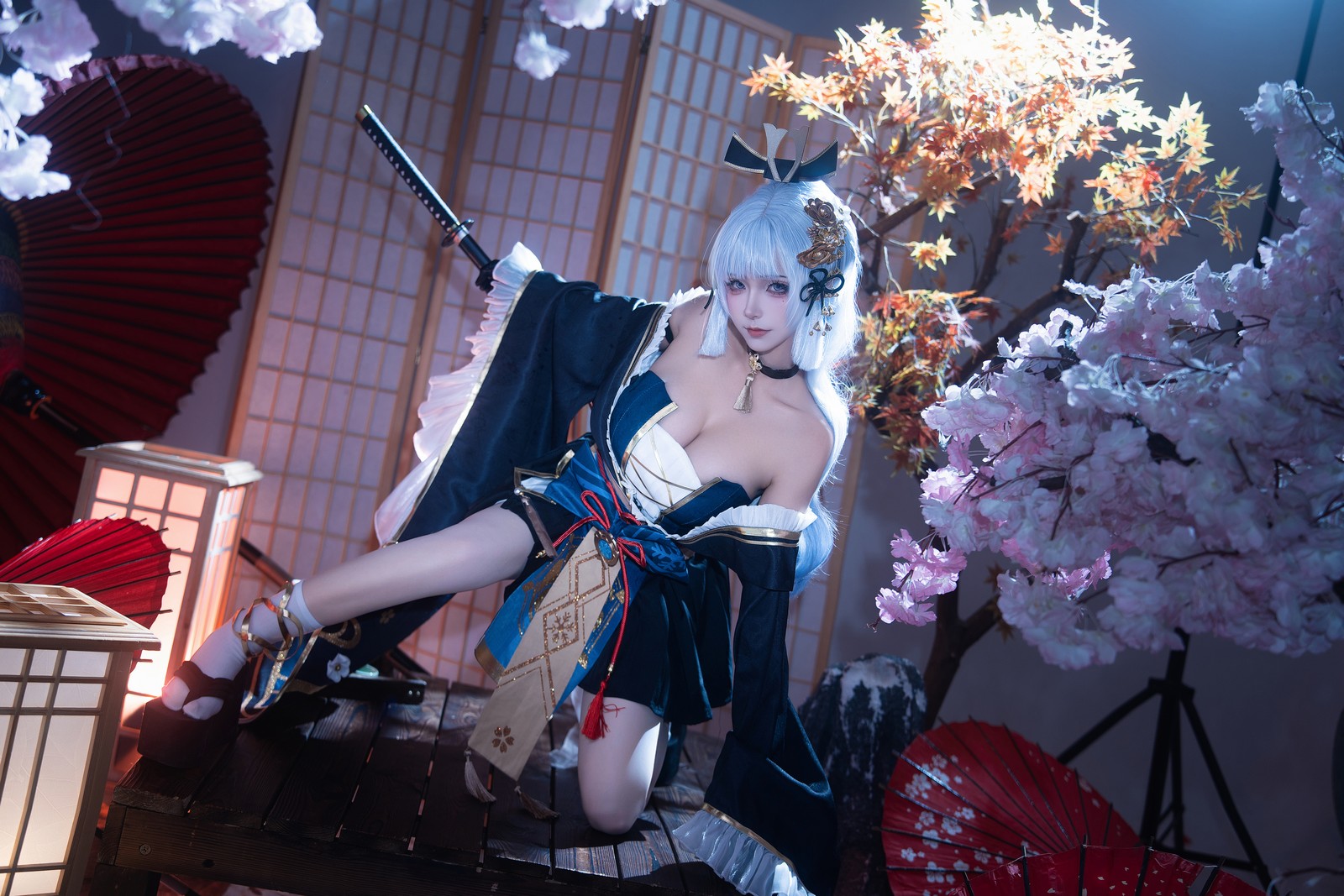 Seya-狮砸 – 原神 神里绫华·霜刃 Cos 高清写真（12P-195.6MB）插图1