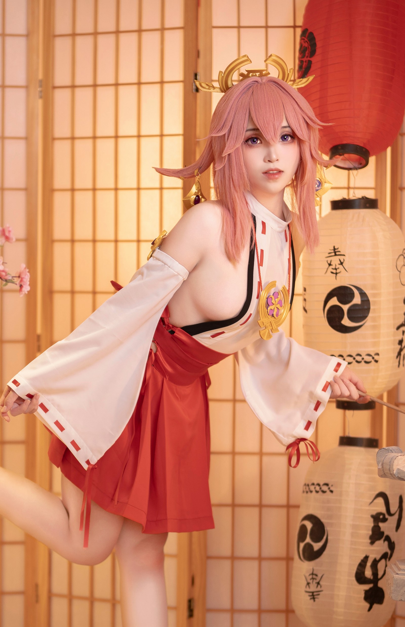 Bangni邦尼 – 八重神子 Cosplay 高清写真集（99P-782MB）原神主题插图