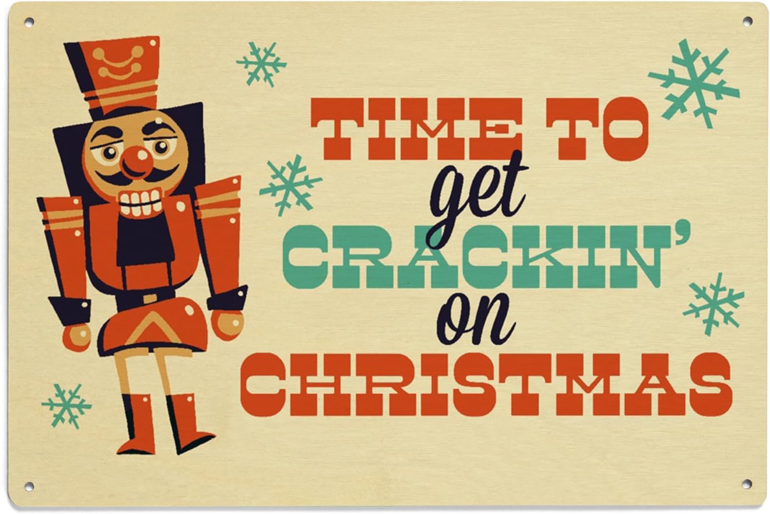 Lantern Press 6x9 Inch Wood Sign, Ready to Hang Wall Decor, Nutcracker