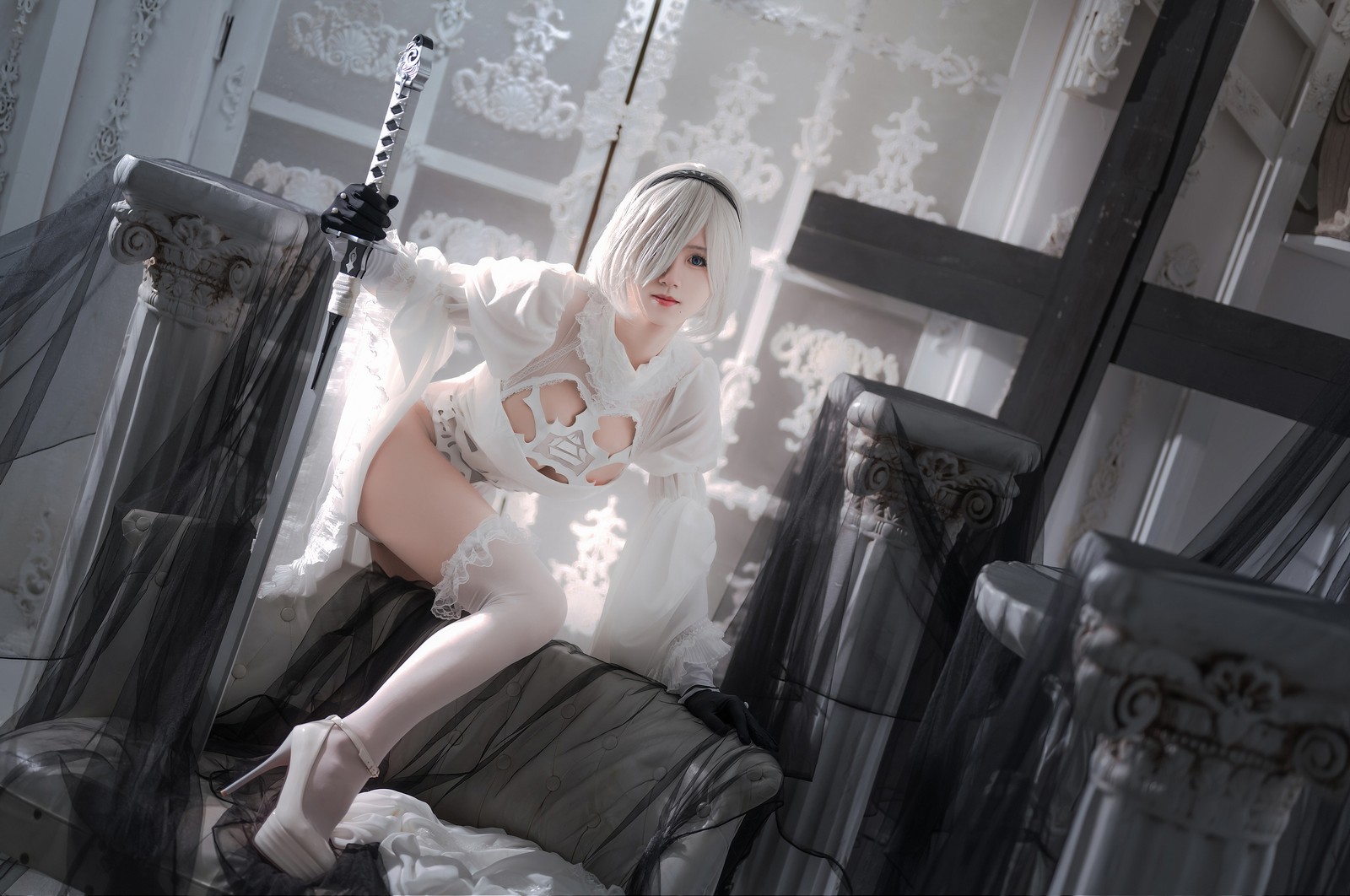 桜满三时 – 2B 花嫁 Cosplay 高清写真集（21P-367.4MB）原神主题插图2