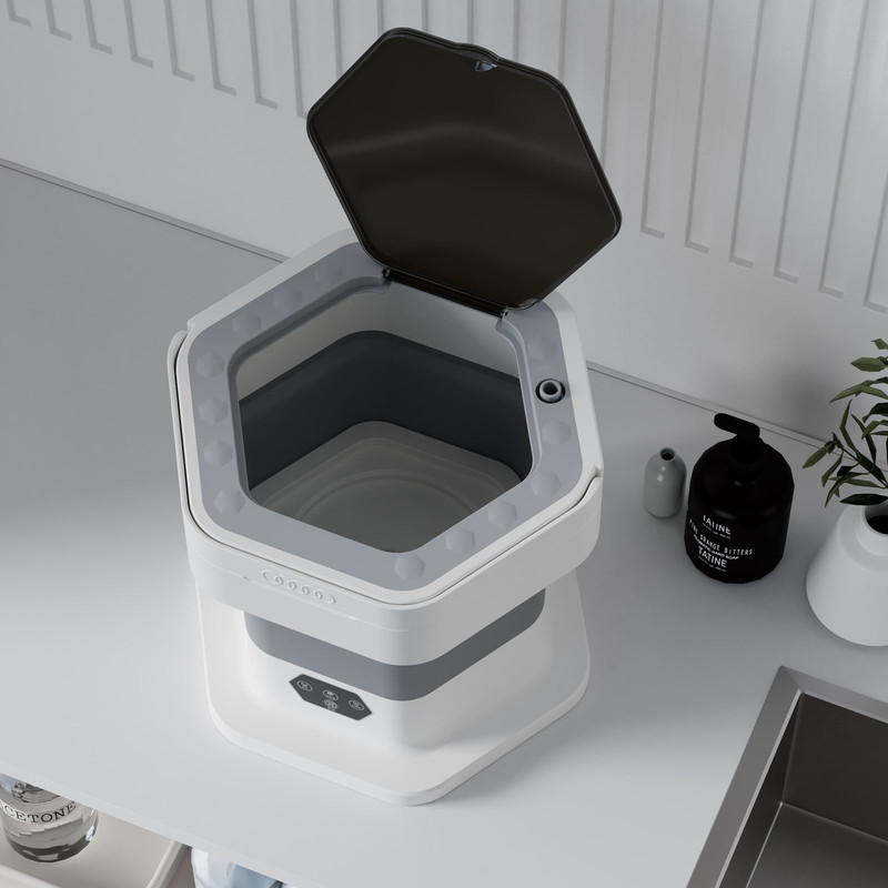 8L Mini Foldable Washing Machine Electric Small Washer for Underwear, Socks