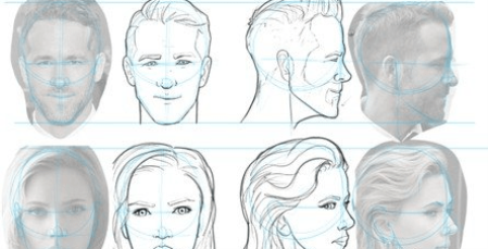 Drawing Faces - Structures, Features, and Comic book Styles.