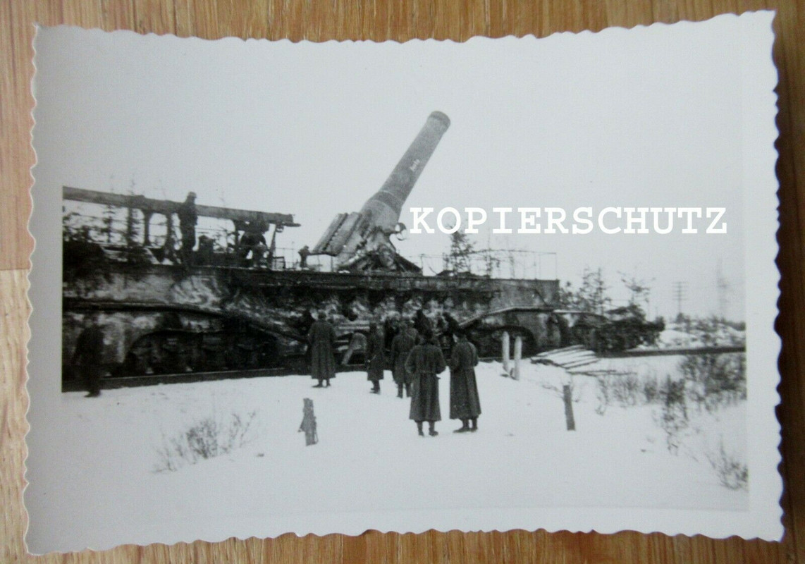 Foto schweres deutsches Eisenbahngeschütz Eisenbahn Geschütz Artillerie