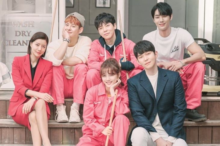Cha In Ha (rambut coklat) dalam drama jTBC (2018) Clean With Passion For Now.