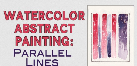 Watercolor Abstract Art: Parallel Lines