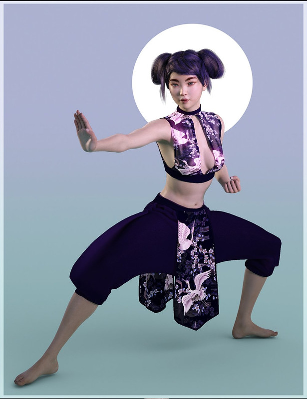 dForce Eastern Wind Outfit for Genesis 8 Females 